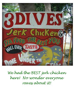 The 3 Dives sign by the road